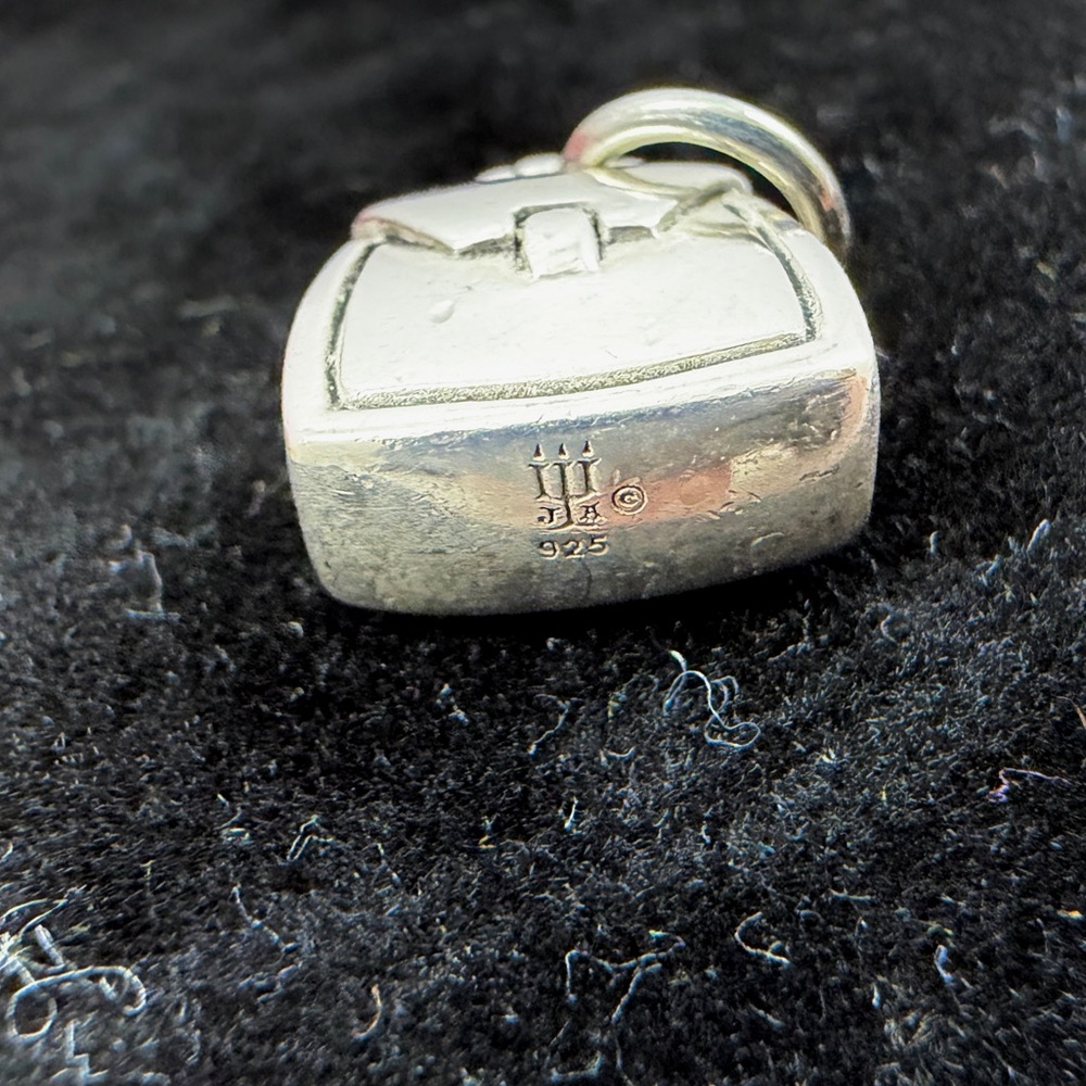 JAMES AVERY Sterling Silver 3-D Handbag Purse Charm Pendant 👛 RETIRED; Un-Cut - Picture 8 of 10
